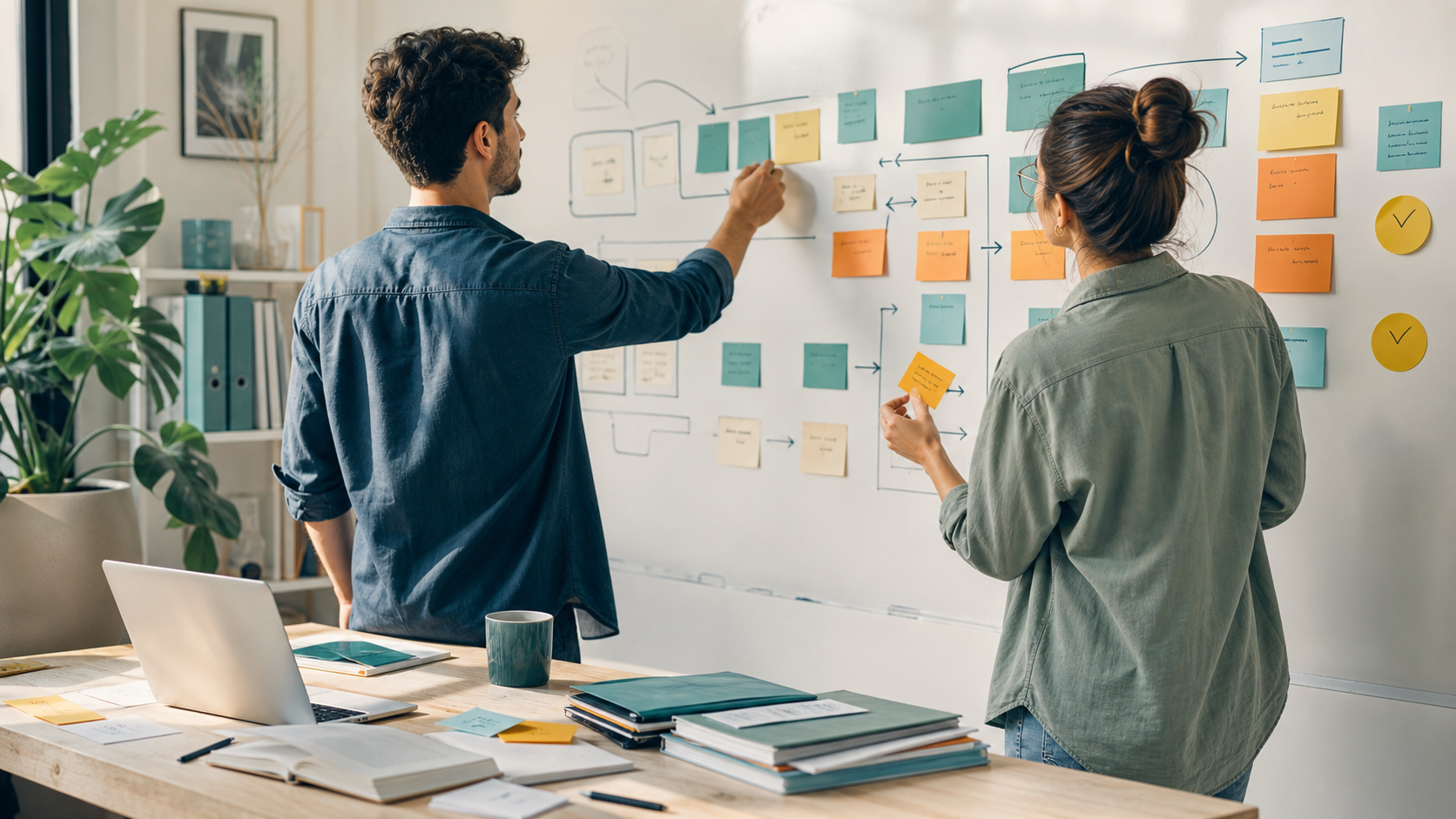 Proceso de trabajo con mapa de tareas y prioridades